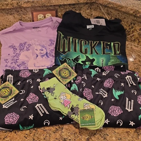 2 NWT Wicked Tee Shirt & Pajama Pant Sets - Picture 1 of 13
